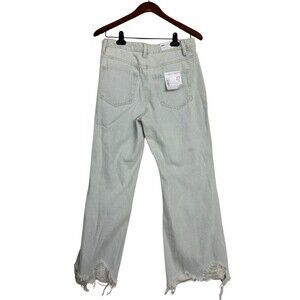 Vervet Leslie Jeans Womens 27 Light Wash High Rise 90s Flare Distressed NWT